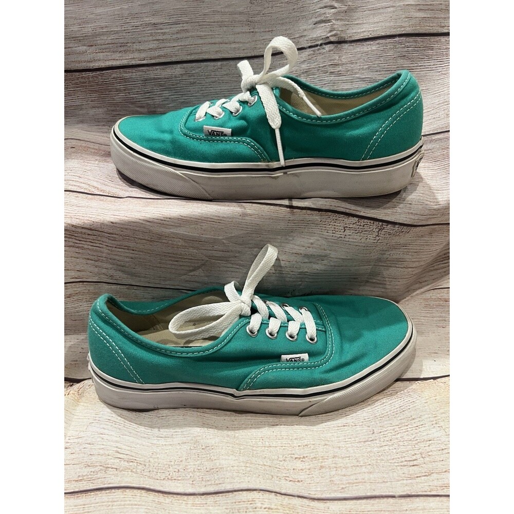 Vans Canvas Lace Up Shoes Green/teal Unisex Mens 6 OR Women’s 7.5